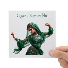 Adesivo Cigana Esmeralda DTF UV Envernizado Prova D'água