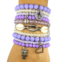 Kit Mix 10 Pulseiras Orixá Nanã Umbanda - comprar online