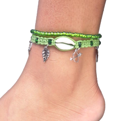 Tornozeleira Oxóssi Macramê Orixá Umbanda