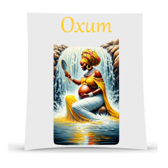 Adesivo Orixá Oxum Gestante DTF UV Envernizado Prova D'água