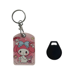 Llavero Eco Cuero My Melody Cubre Llave Magnetica Electronica Funda Airtag Proximidad