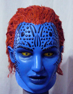 Mascara Mystique X Men Comic Latex Disfraz Cosplay Marvel