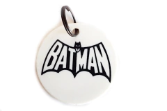 Llavero Batman DC Comics Plastico Antiguo Retro Superheroes Blanco