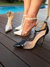 Scarpin Verniz Croco Vinil 2 tiras 11 cm Ana [Tm 37] (634)