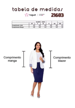 Blazer Punho listrado Rayane Hapuk [P, GG e GG+] (21683) na internet