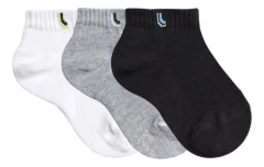 Meia Infantil Lupo Cano Curto Kit Com 3 2725 [Tm 24-29] (2725) - comprar online