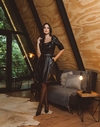 Vestido Evase Poliuretano expressão [Tm GG] (4376) na internet