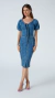 Vestido Tubinho Jeans Laura Rosa [P a 48] (810605)