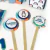 Toppers tridimensionales x6 - HADAS DEL CAMPO