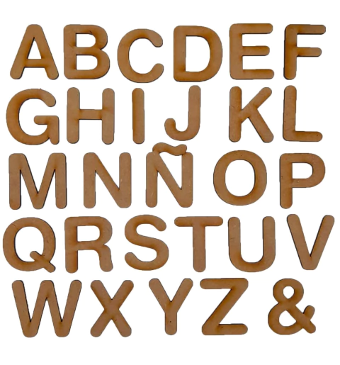 Abecedario 5CM Helvetica rounded