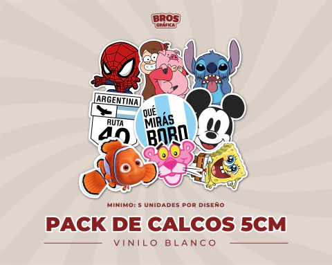 PACK CALCOS A ELECCIÓN (5cm) MINIMO: 5 UNIDADES POR DISEÑO - comprar online
