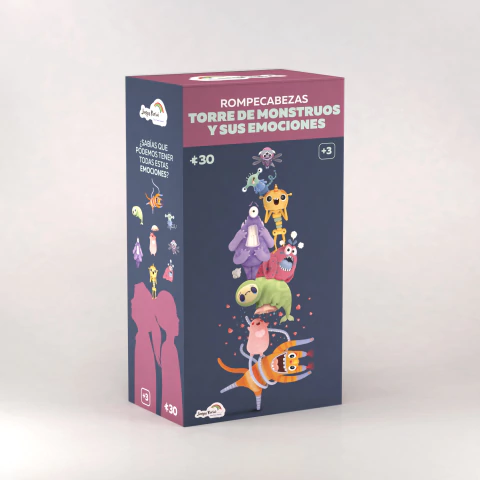 Torre de monstruos y sus emociones- rompecabezas