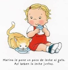 La pequeña Marina ama los animales en internet