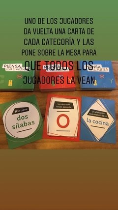 Piensa palabras (cartas) en internet