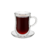 Pocillo doble pared de vidrio 50 ml + plato - comprar online