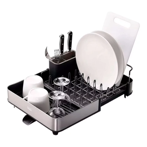 Escurridor de platos extensible Steel Joseph Joseph
