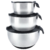 Set x3 bowls medidores con tapa y base de silicona de acero inoxidable - For Home