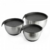 Set x3 bowls medidores con tapa y base de silicona de acero inoxidable