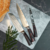 Cuchillo Santoku acero inoxidable 30 Cm Pro Ebano Brown Sakura - tienda online