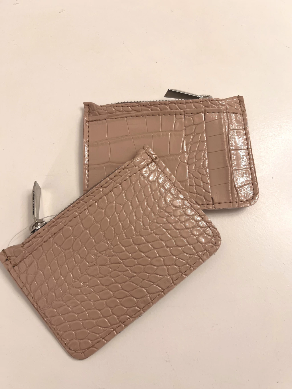 tarjetero nude croco