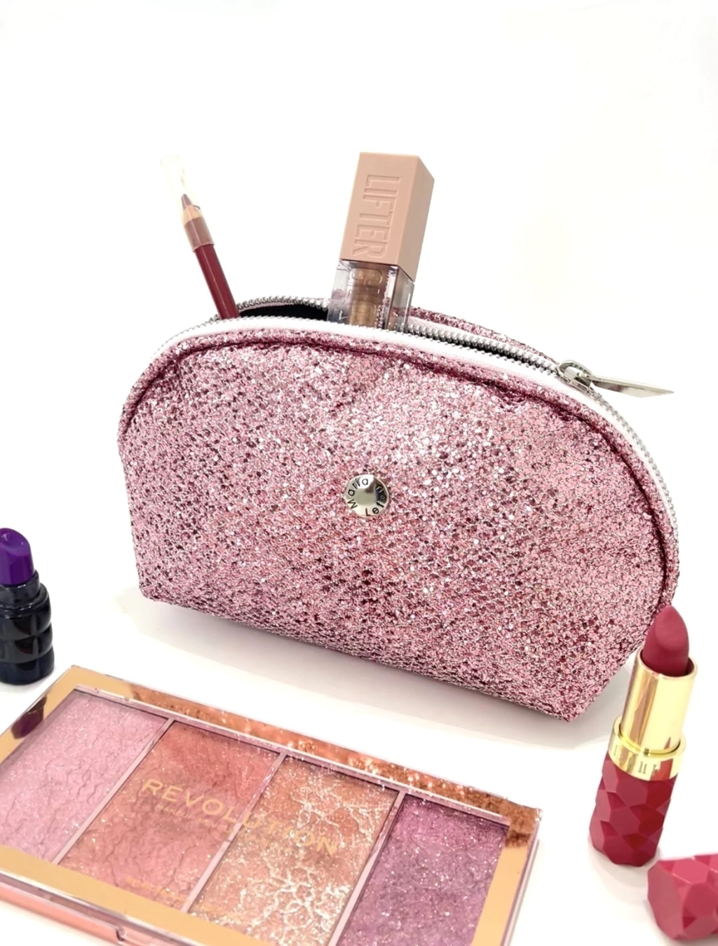 neceser emi glitter rosa