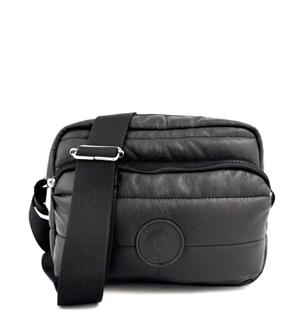 Bandolera alida negra opaca