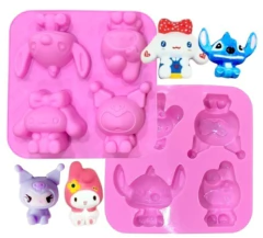 Molde Silicona Kuromi Stitch Cinnamoroll My Melody