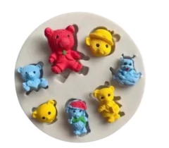 MOLDE SILICONA 7 FIGURAS OSITOS