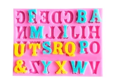 MOLDE SILICONA LETRAS DECORADAS SERIF