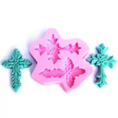 Puntilla de Silicona Cruces x2