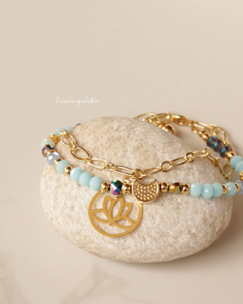 Duo Flor de loto y eslabones