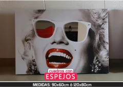 Marilyn Monroe blanco y negro - Cuadro con espejos - v/tamaños - comprar online