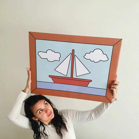 BARCO SIMPSON POPART - Cuadro sobre Bastidor v/medidas