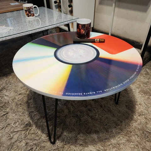Mesa Ratona Redonda Vinilo - Kenye West Yeezus