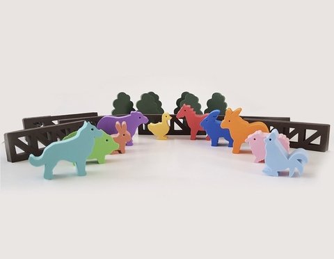animales de la granja de goma eva