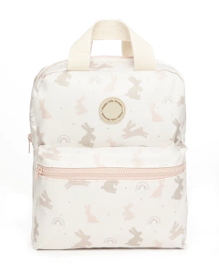 ​MOCHILA CON LONCHERA INFANTIL AMPARO CONEJOS ROSA en internet