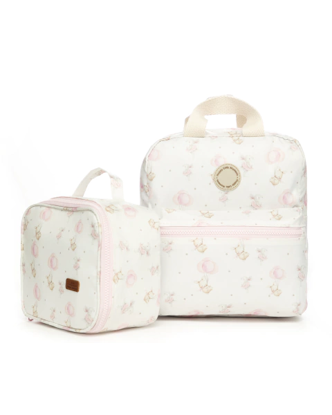 ​MOCHILA CON LONCHERA INFANTIL AMPARO OSOS ROSA