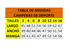 Campera de Deporte Jardín, primaria y Secundaria - comprar online