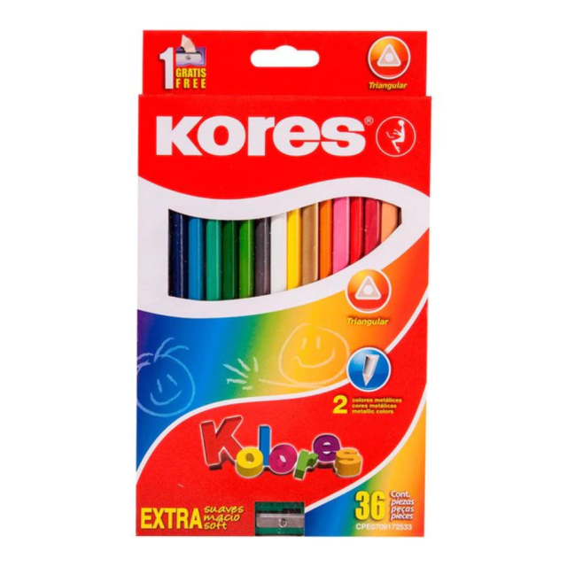 COLOR KORES TRIANGULAR X36 UND*
