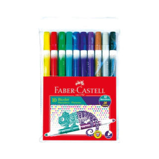 PLUMÓN FABER CASTELL BICOLOR X 10 UND
