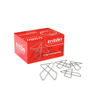 GANCHO CLIP MARIPOSA TRITON STANDAR CAJA X 50 UND