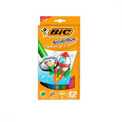 Colores BIC 4MM EVOLUTION X 12 sencillo