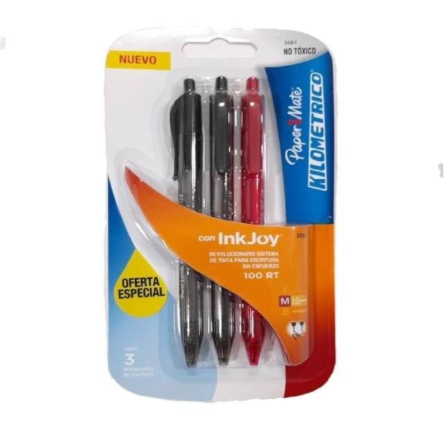 ESFERO KILOMETRICO RT 100 DISPLAY X 3 UND