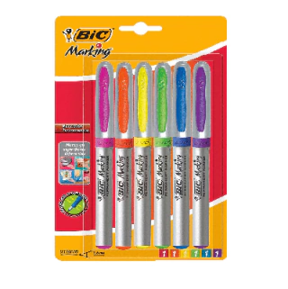 MARCADOR PERMANENTE BIC X 6 UND
