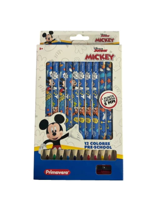COLORES PRIMAVERA JUMBO MINNIE & MICKEY X 12 UNIDADES