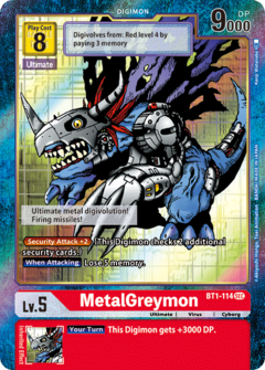 MetalGreymon (Alternate Art) - BT1-114 - Secret Rare