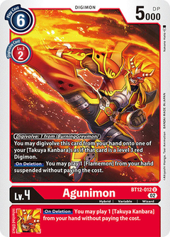 Agunimon - BT12-012 - Uncommon