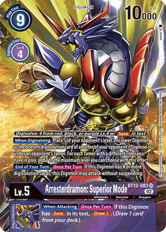 Arresterdramon: Superior Mode (Alternate Art) - BT12-083 - Super Rare