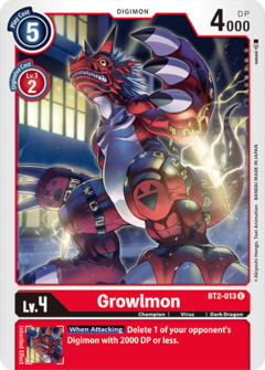 Growlmon - BT2-013 - Uncommon