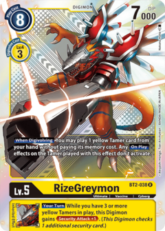 RizeGreymon (Alternate Art) - BT2-038 - Rare